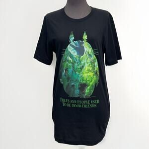 My Neighbor Totoro Forest Shirt Studio Ghibli Miyazaki Tee Men's Small Black